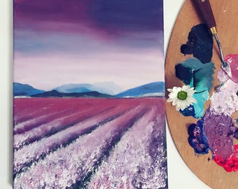 Lavender fields Oil painting
