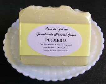 A Light Plumeria Flower Fragrance with only Pure Olive, Palm and Coconut Oils and Skin Safe Fragrances. (Use Coupon Code CDY18)
