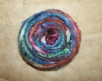 Hand dyed Tussah silk dandelion in the nylon SW