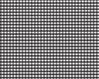 Black Small Gingham Fabric by Riley Blake Designs - By the Yard - 1 Yard - C440-110 - Black and White