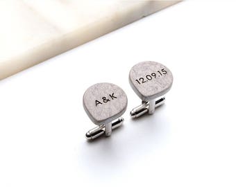 One Year Anniversary Gift for Men, 1 Year Anniversary Gift for Husband, Personalized Paper Cufflinks