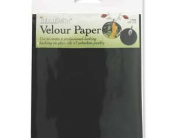 free ukpostage- Black Velour Paper Pack of 4 Sheets