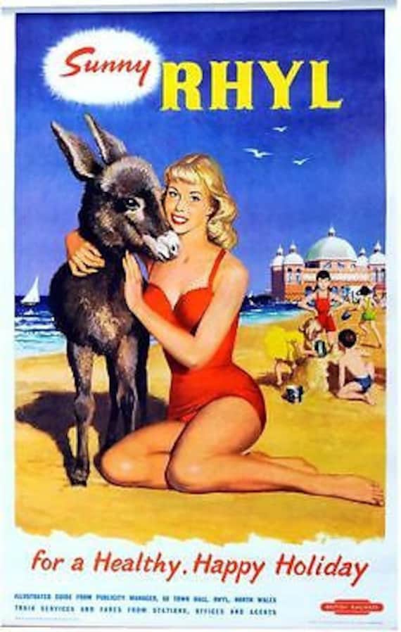 Vintage British Rail Mablethorpe Railway Poster A3//A2 Print