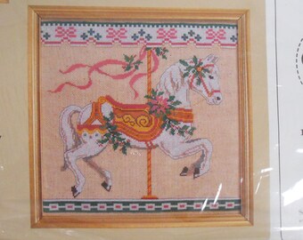 Destash Cross Stitch Kit Carousel Horse Merry Go Round Creative Circle New, Unopened