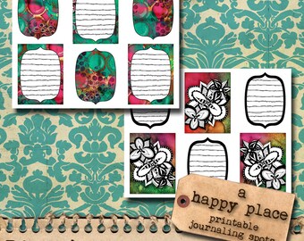 Printable Journaling Cards - Inky Doodles