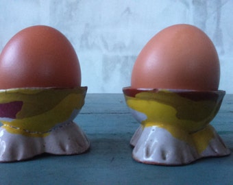 Egg Holder Set of two hamd made ceramic egg holders
