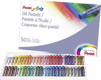 Pentel Arts Oil Pastels, 50 Color Set (PHN-50)