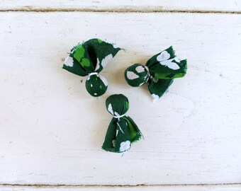 Fabric beads, tassel beads, green beads, fabric beads, jewelry making, diy, handmade, ready to ship, jewelry green, jewelry supplies