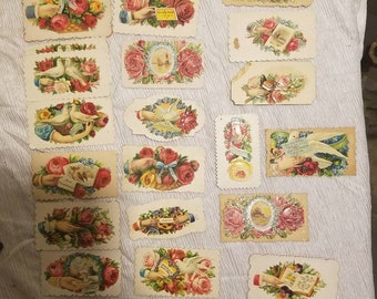 25 antique Victorian era calling cards