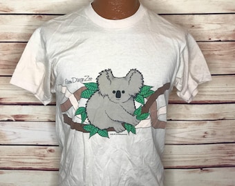 Mens 80's vintage San Diego zoo tourist tshirt