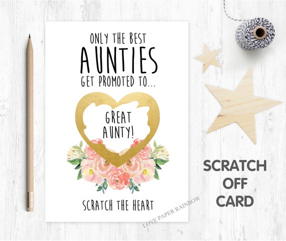 you're going to be a great aunty scratch off card pregnancy announcement I'm pregnant we're expecting only the best aunties are promoted