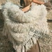 Vintage 1970s Boho Shawl Crochet Faux Fur Pattern PDF 7702 One Size XS S M L Extra Small Medium Large