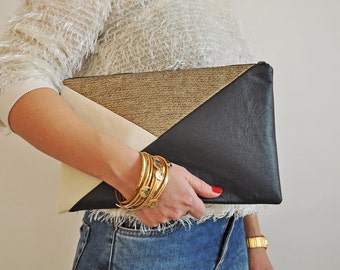 Leather Clutch, Leather Handbag, Evening Clutch