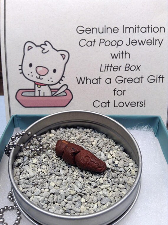 Cat Poop Necklace Gift For Cat Lovers Funny Gift Poo Gift Gag