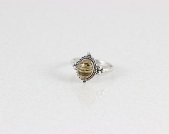 Sterling Silver Agate Ring size 6 3/4