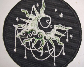 Iron-On Patch - GLOW-in-the-DARK MOON