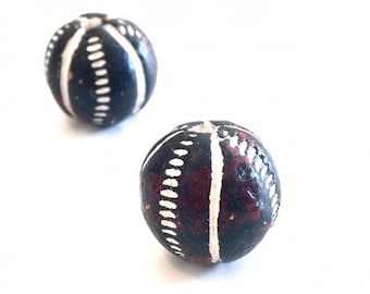 X 6 PCs beads Earth ethnic 16 mm