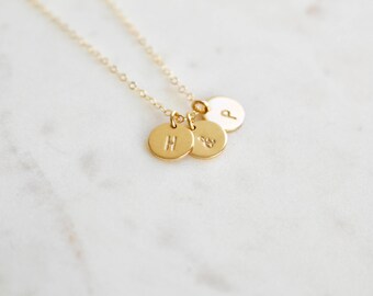 Girlfriend Necklace, Monogram Necklace, Name Necklace, Gift for Mom Gift for Wife Kid's Inital Necklace Gold Necklace Friendship Necklace