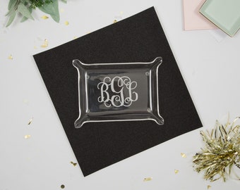 Acrylic Monogram Jewelry tray, Monogram catch all tray, monogram snack tray, acrylic tray, monogram, birthday gift, tray, makeup tray