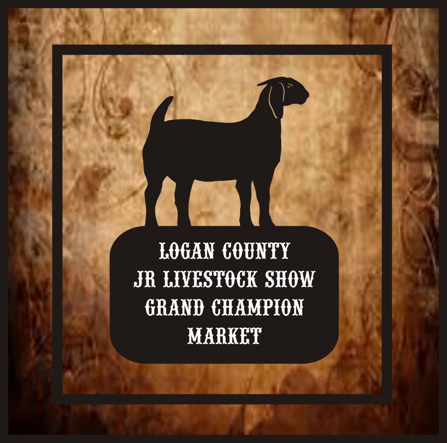 Small market goat award. doe Personalized livestock show