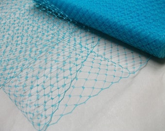 1 Yard 9 inches wide Russian/French veiling -- Turquoise
