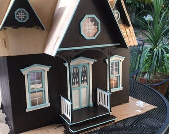 Perfect hand crafted all wood finished miniature dollhouse for your child's creative imaginative play, as well as the collector!