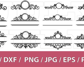 70 % off, Mailbox Monogram Frame SVG, Flourish svg, Swirl svg, dxf, eps, png, jpg, pdf, Ornament Clip Art, Monogram Frame, Mailbox Decal