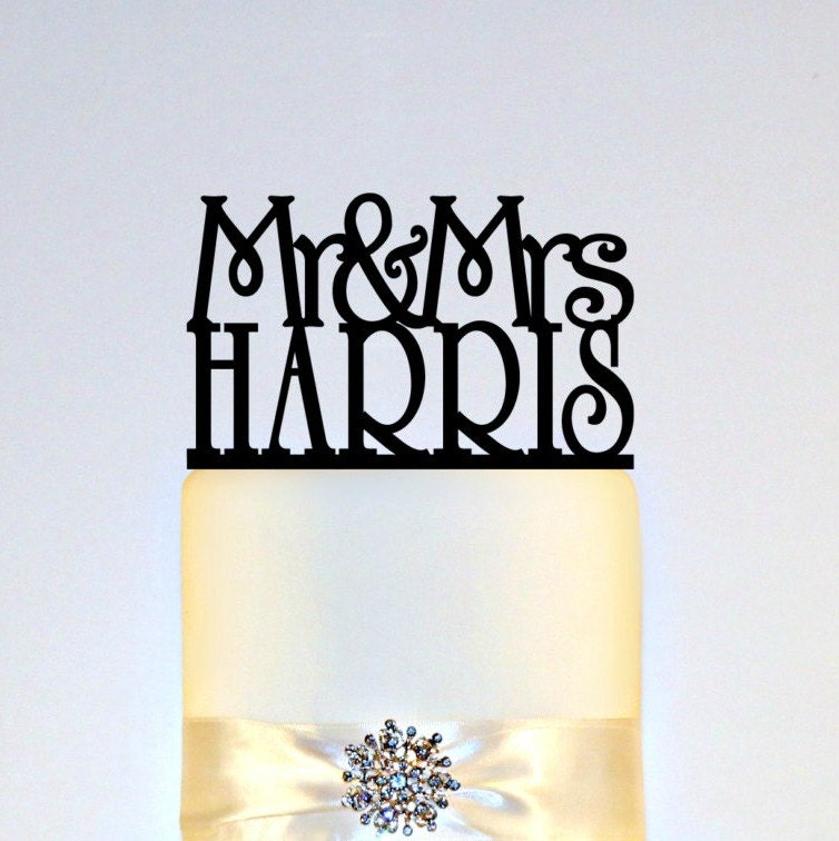 Wedding Cake Topper Or Sign Monogram personalized with