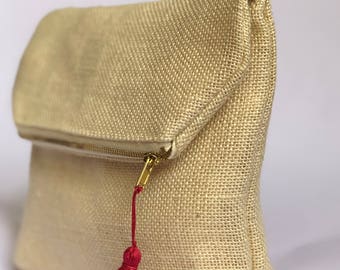 Hessian Clutch Bags by KvO makes...