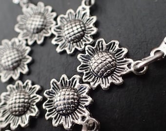 Sunflower Stitch Markers or Knitting and Crocheting - Removable Stitch Markers - set of 6
