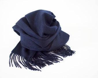 Classic Fringed 100% Cashmere Shawl/ Autumn Winter Scarf / Gift For Her / Gift For Him / Woman Scarf / Man Scarf / Handmade Accessories