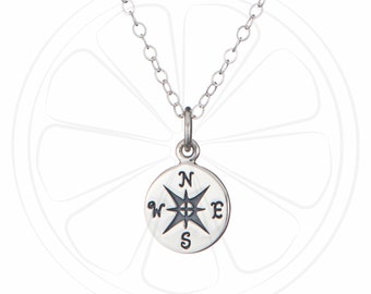 FREE SHIPPING USA, Compass Necklace, Compass Jewelry, Compass Pendant, Wanderlust Jewelry, Wanderlust Gift, Travel Gift, Jewelry, Christmas