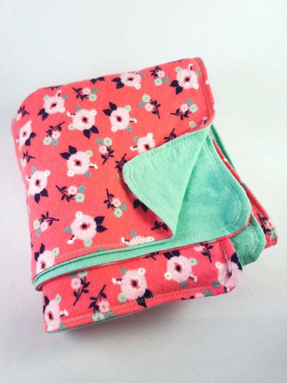Pink Floral Baby Swaddle Blanket Extra Large Baby Blanket