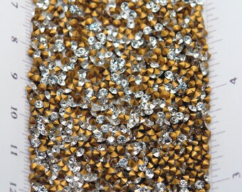 PP17 Clear Crystal Swarovski Rhinestone Chatons - Article 1012 First Quality Machine Cut Crystal - 30pc - tiny