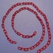 Kawaii kitschy retro style red plastic chain 40 cm 2 pcs USA seller