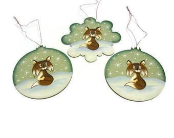 Fox Ornaments | Fox In The Snow Tole Painted Ornament