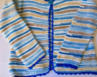 Hand knitted cardigan for girl