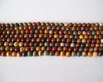 Red Creek Jasper 6mm Beads- 1/2 strand