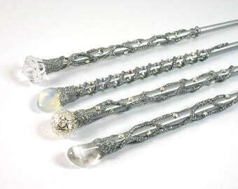 Silver Fairy Godmother Wand Magic Wand Wizard Wand Fairy Wand Witches Wand Steampunk Wand Cosplay Party Wand