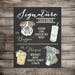 Signature Drink Sign with Custom Watercolor Pet Portrait
