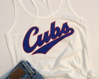 Cubs Tank - Cubs Womens Tank - Cubs Shirt - Cubs Womens Shirt - Cubs Clothing - Cubs Baseball - Cubs Apparel - Baseball Tank