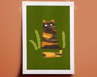 Little Cat/Big Cat - Giclee Print