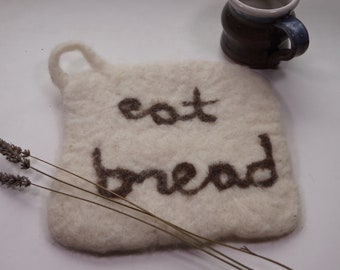 Trivet, potholder, felted wool potholder, kitchen decor, hostess gift