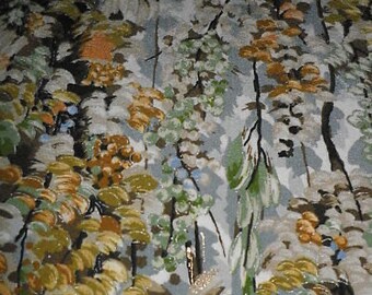 SF648 Awesome Autumn Forest Hand Painted on Japanese Silk Fabric