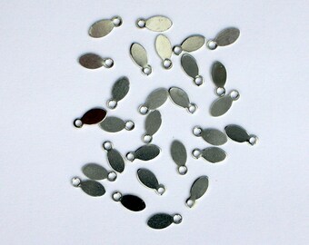 Glue On Earring Bails Silver - 100