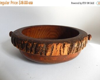 Sale - Vintage Pine Wood Slab Nut Bowl