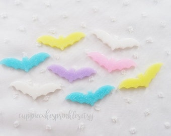 5pcs - Shimmery Pastel Bat Mix Decoden Cabochon (44mm) HAL002