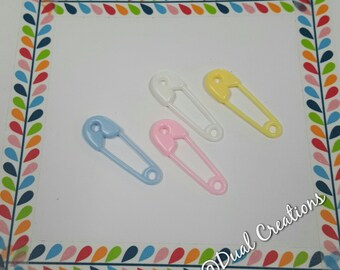 baby shower safetypin 50 pcs/craft supply/plastic/toy/decoration/miniature