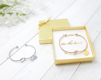 Bridesmaid Gift, Bridesmaid Proposal, Will you be my Bridesmaid Jewelry, Tie the knot bracelet for Bridesmaid Bracelet, Maid of Honor Gift