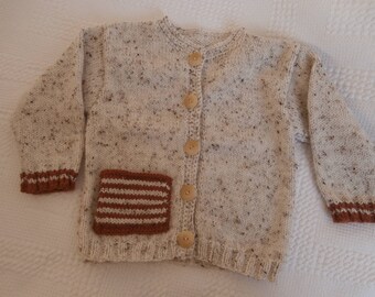 Wool jacket beige 2 button fastening